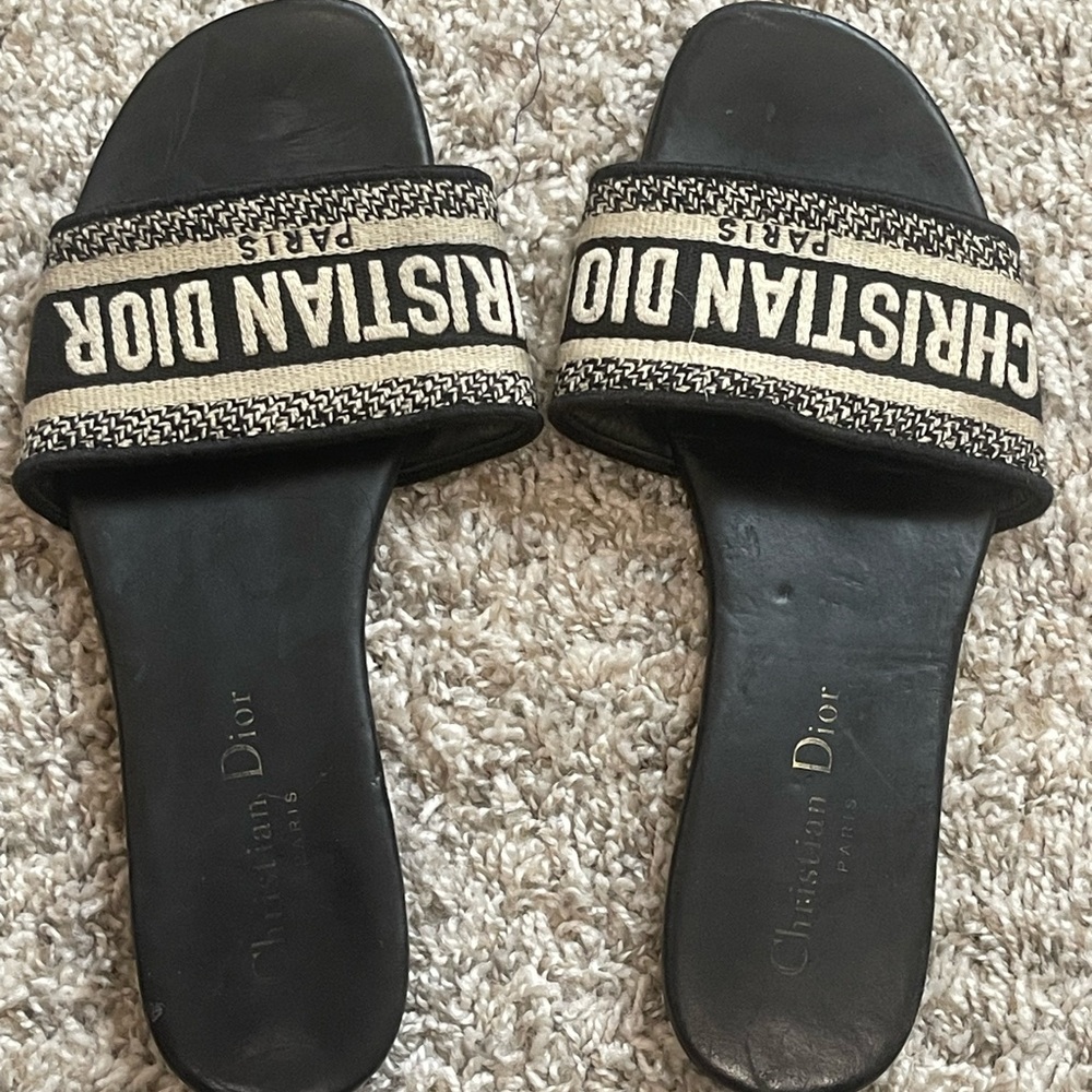 Dior Black Slides
